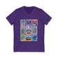 EPCOT Vintage Stamps - Short Sleeve V-Neck Tee