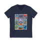 EPCOT Vintage Stamps - Short Sleeve V-Neck Tee