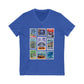 EPCOT Vintage Stamps - Short Sleeve V-Neck Tee