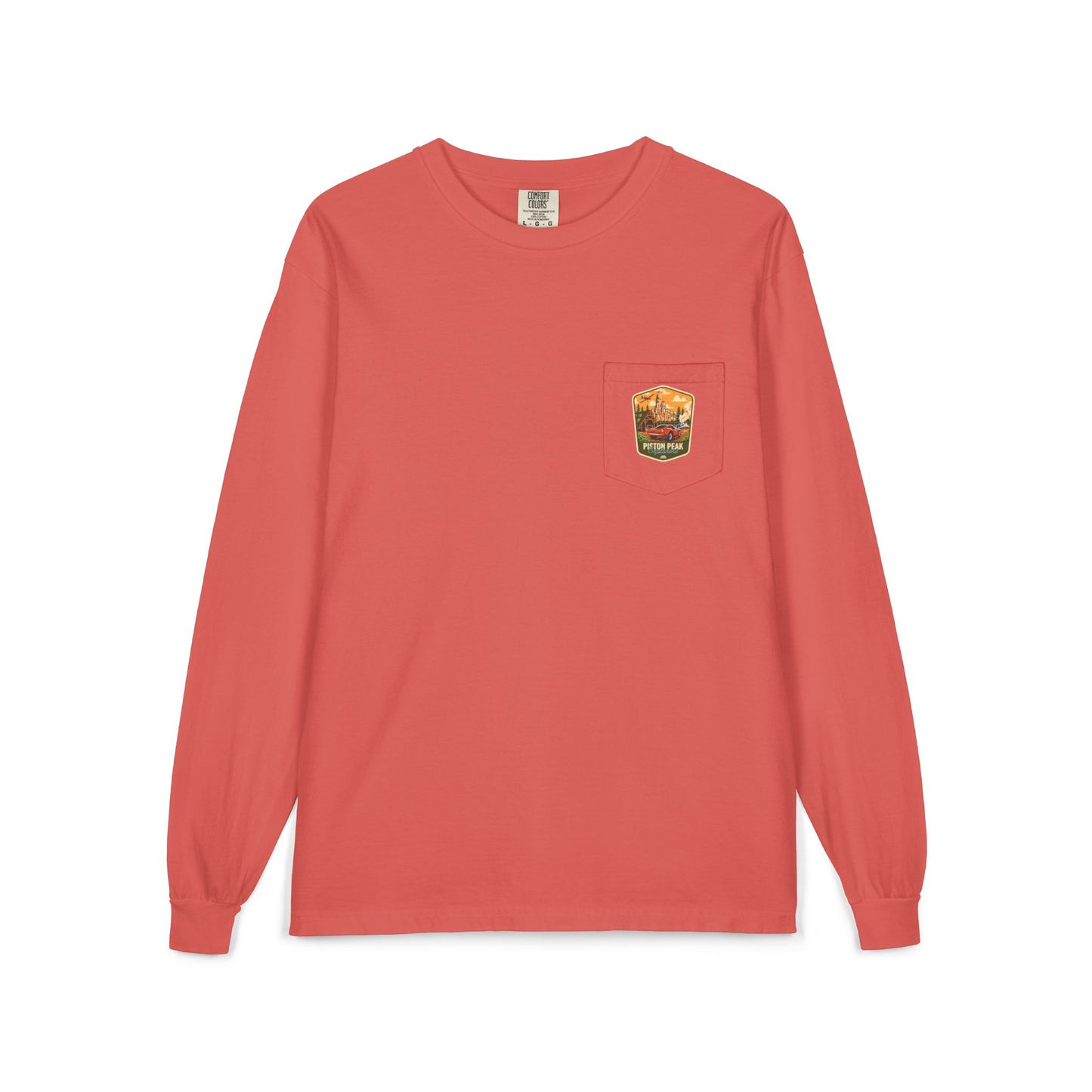 Piston Peak - Unisex Long Sleeve Pocket T-Shirt