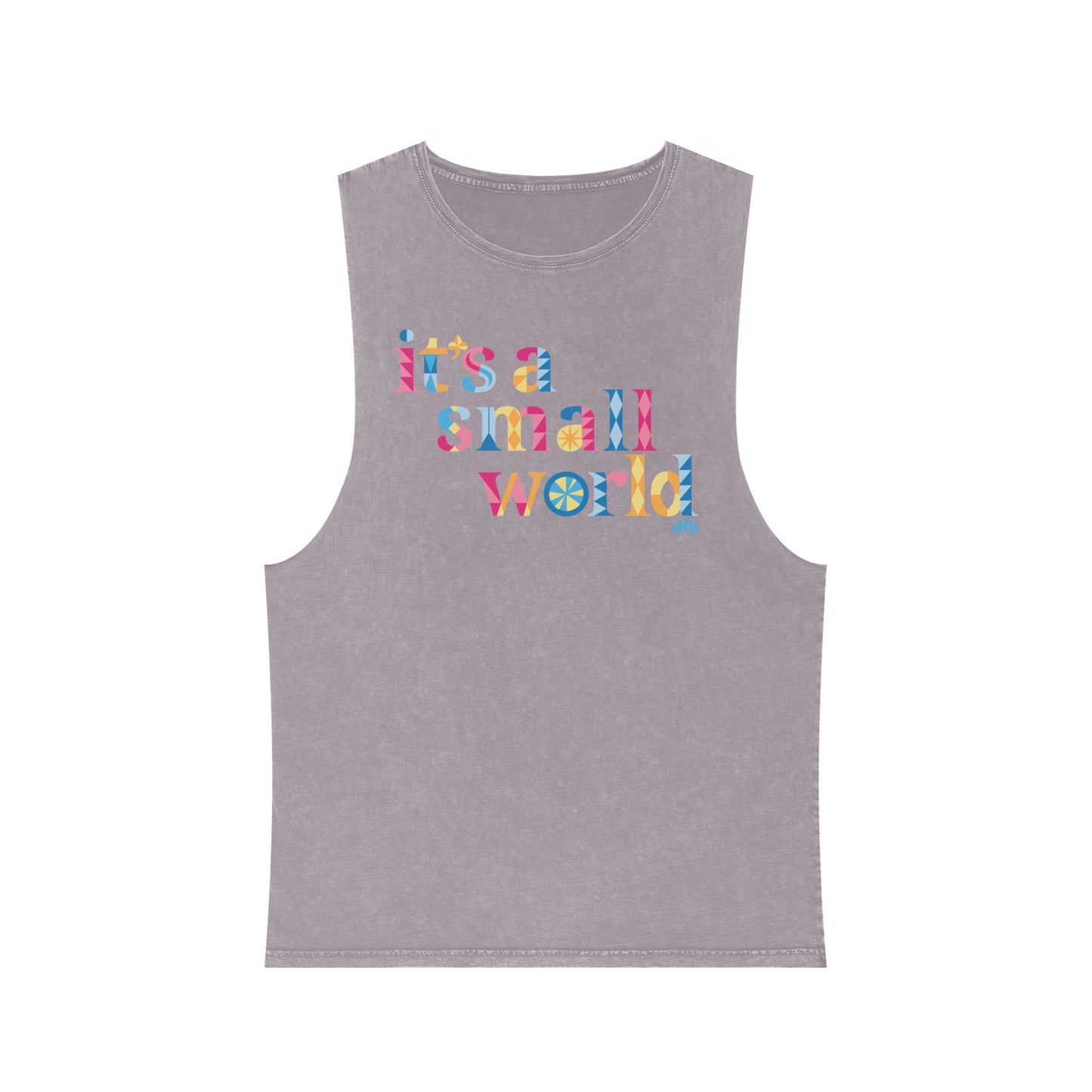 it's a small world - Unisex Stonewash Tank Top