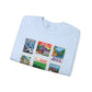 Animal Kingdom Vintage Stamps - Adult Crewneck Sweatshirt