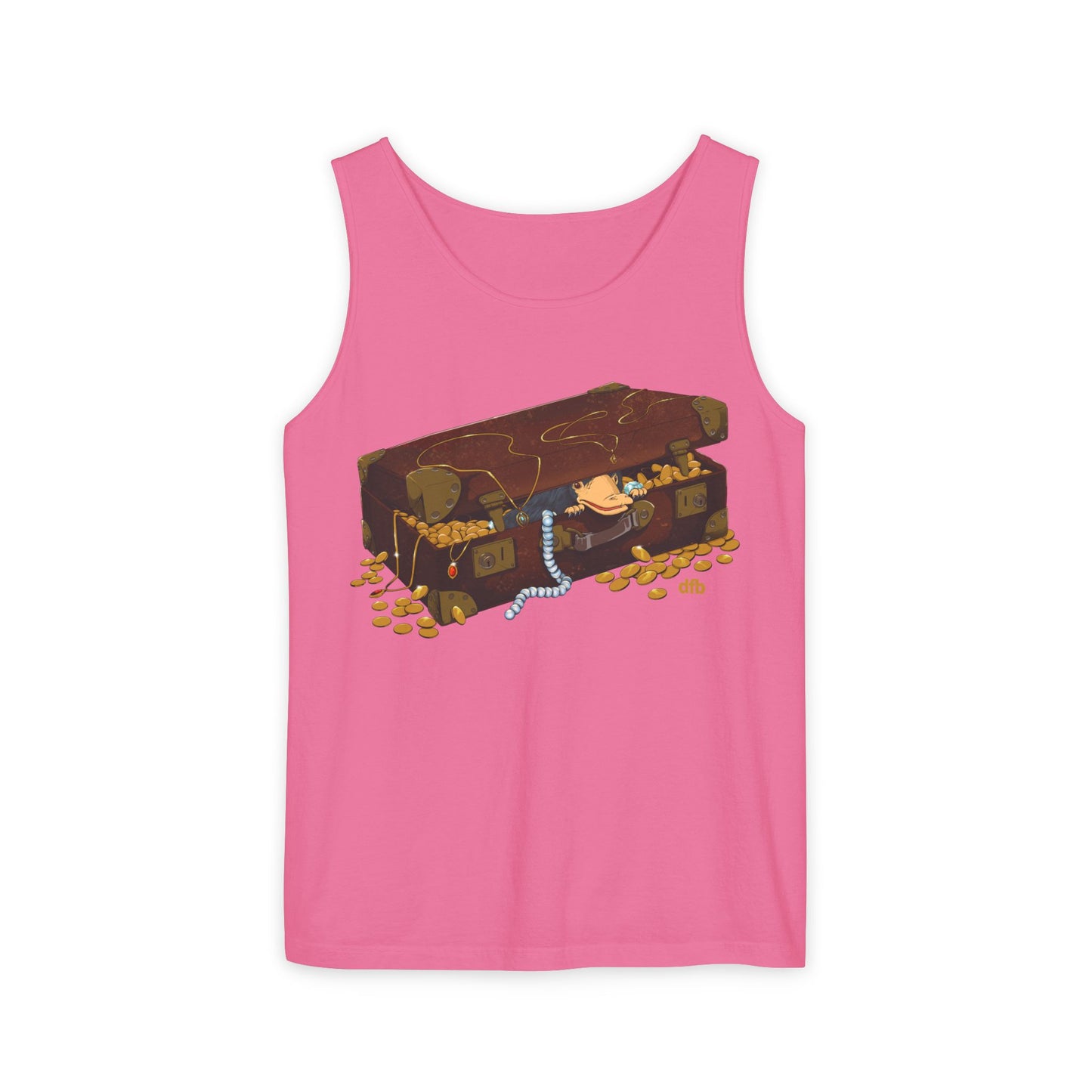 Niffler in a Suitcase - Unisex Garment-Dyed Tank Top