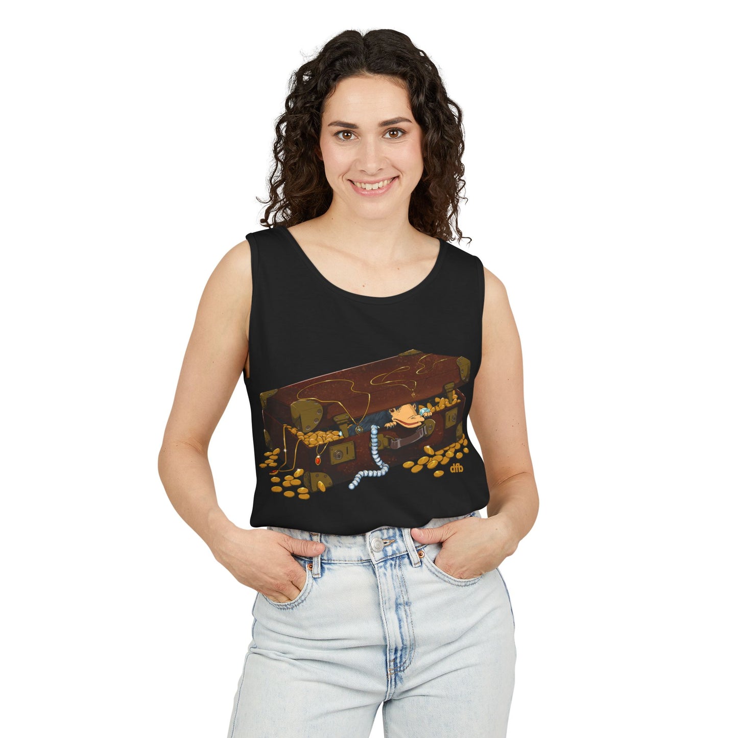 Niffler in a Suitcase - Unisex Garment-Dyed Tank Top