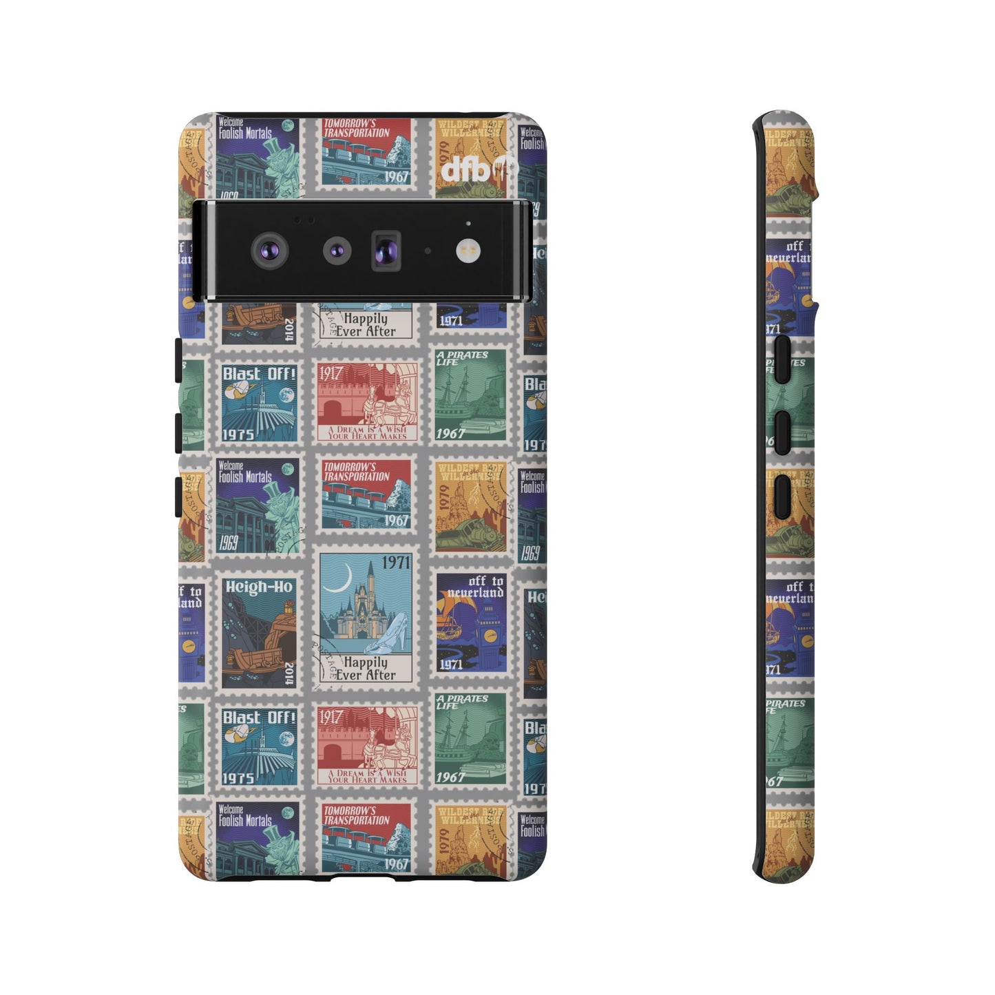 Magic Kingdom Vintage Stamps - Samsung Galaxy & Google Pixel Phone Case