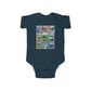 Animal Kingdom Vintage Stamps - Baby Onesie