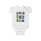 Animal Kingdom Vintage Stamps - Baby Onesie