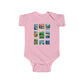 Animal Kingdom Vintage Stamps - Baby Onesie