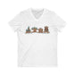 Gingerbread Park Icons - Short Sleeve V-Neck Tee