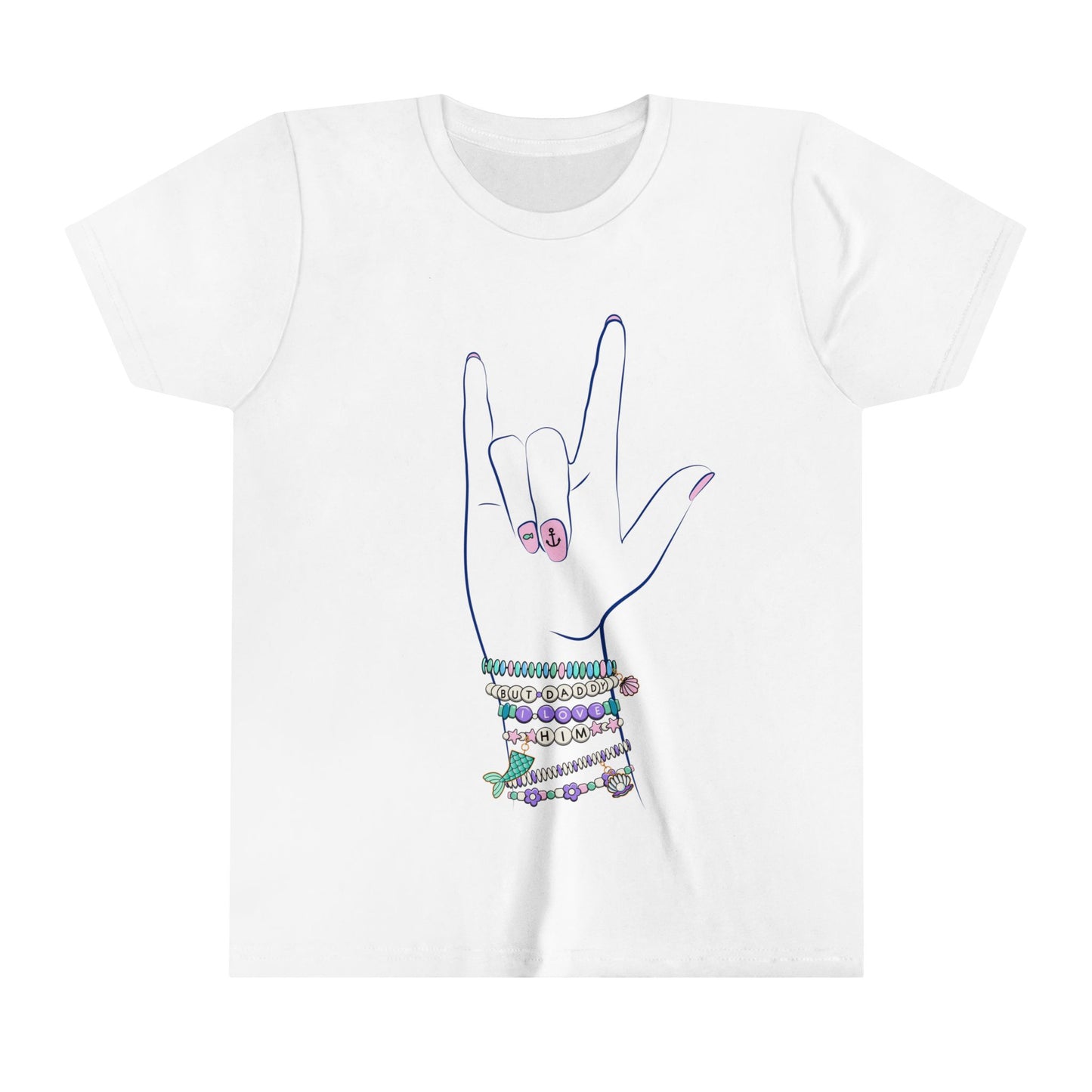 "But Daddy I Love Him!" - Friendship Bracelets - Youth Short Sleeve Tee Shirt