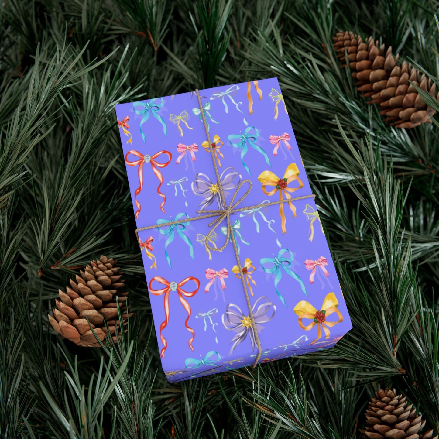 Bibbidi Bobbidi Bow, Princess Bows, Purple Background - Gift Wrap Papers