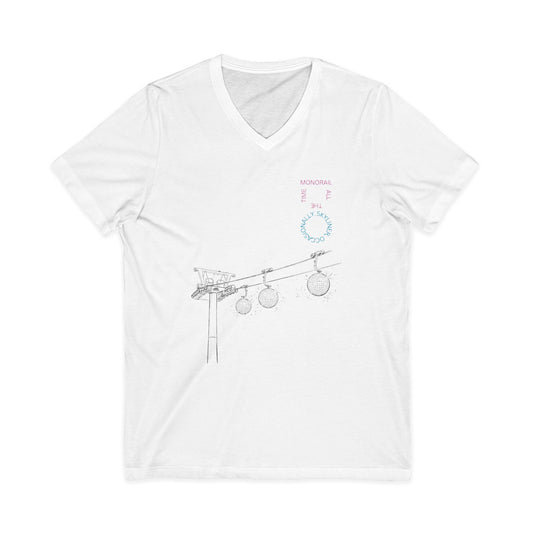 Monorail All The Time - Short Sleeve V-Neck Tee