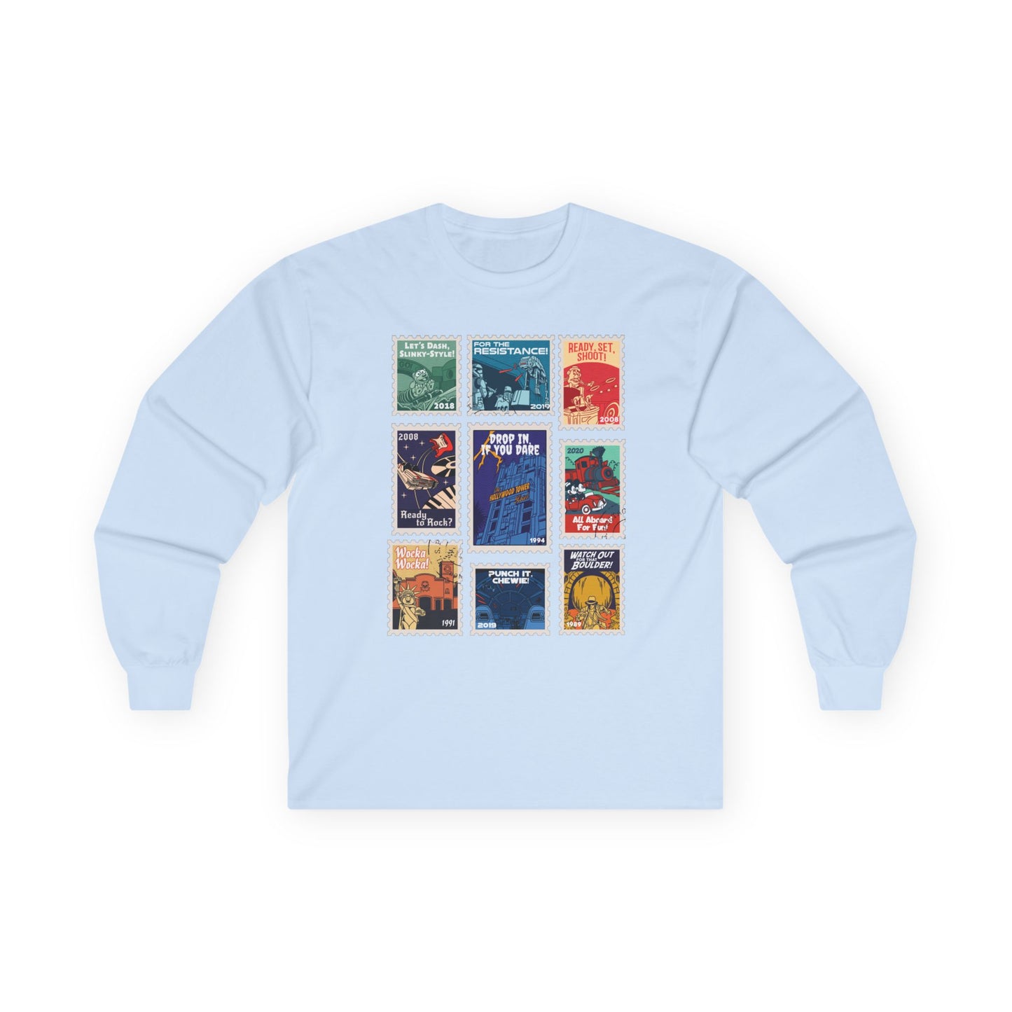 Hollywood Studios Vintage Stamps - Long Sleeve Tee