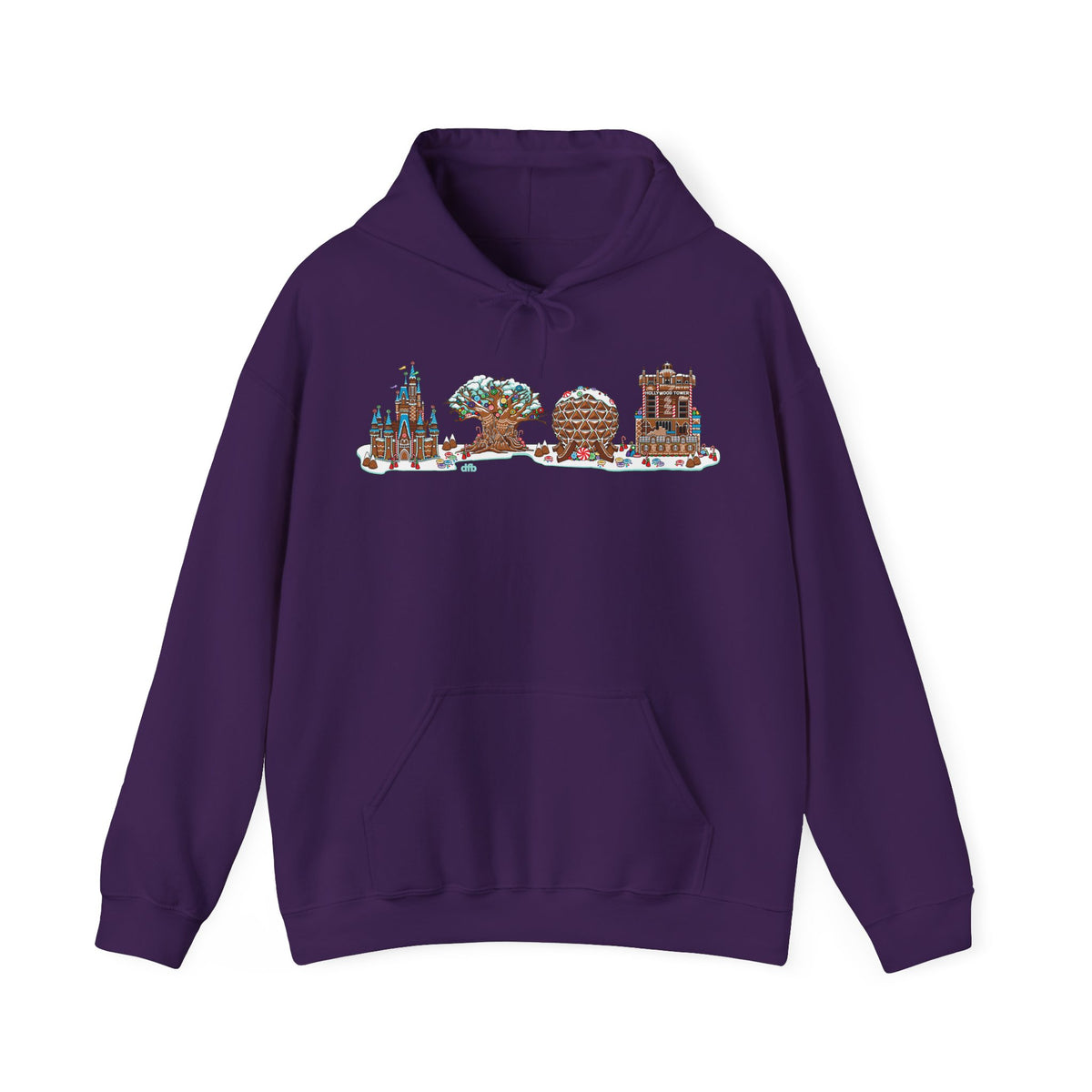 Gingerbread Park Icons -  Adult Hoodie Sweatshirt