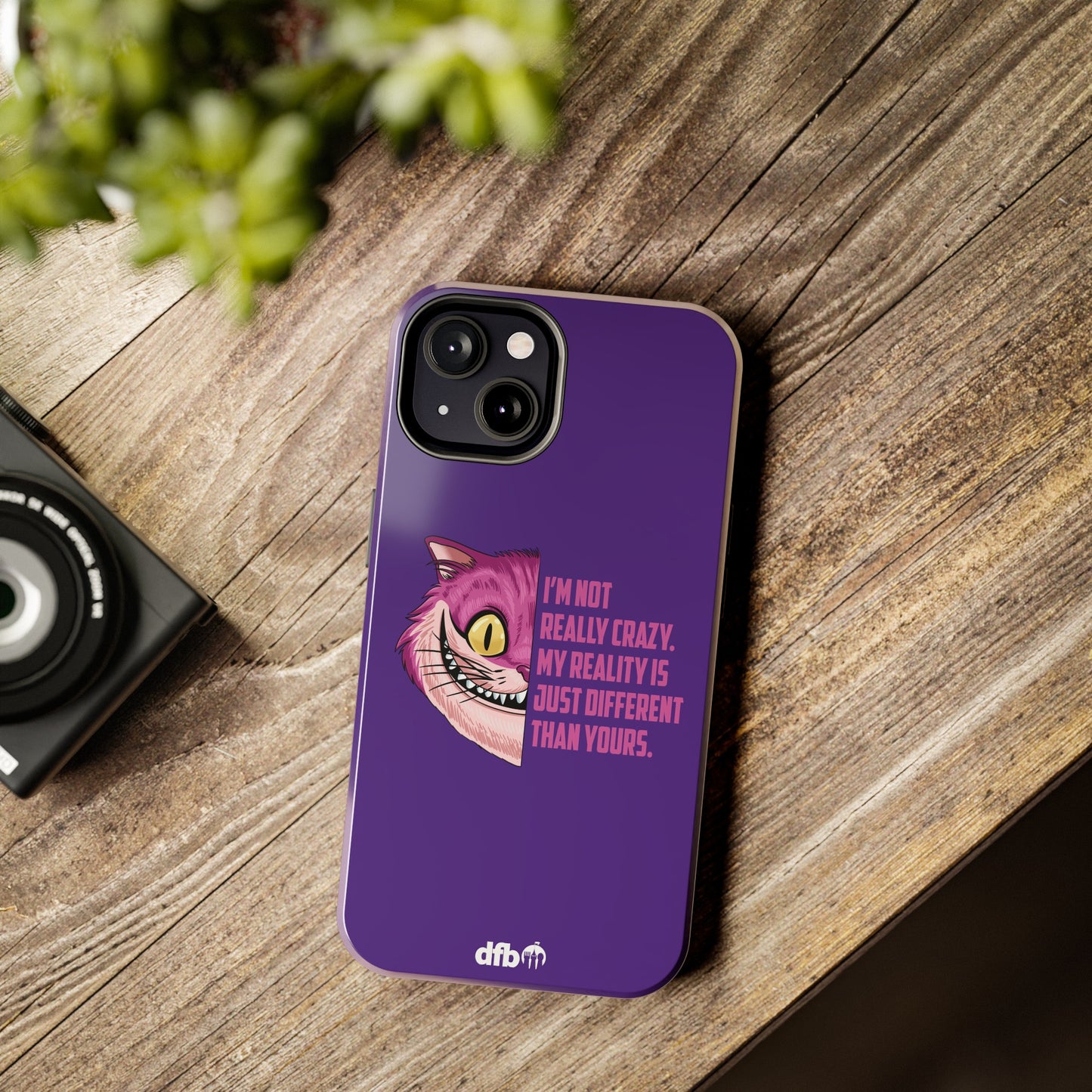 Cheshire Cat Quote - I'm Not Really Crazy Apple Phone Case