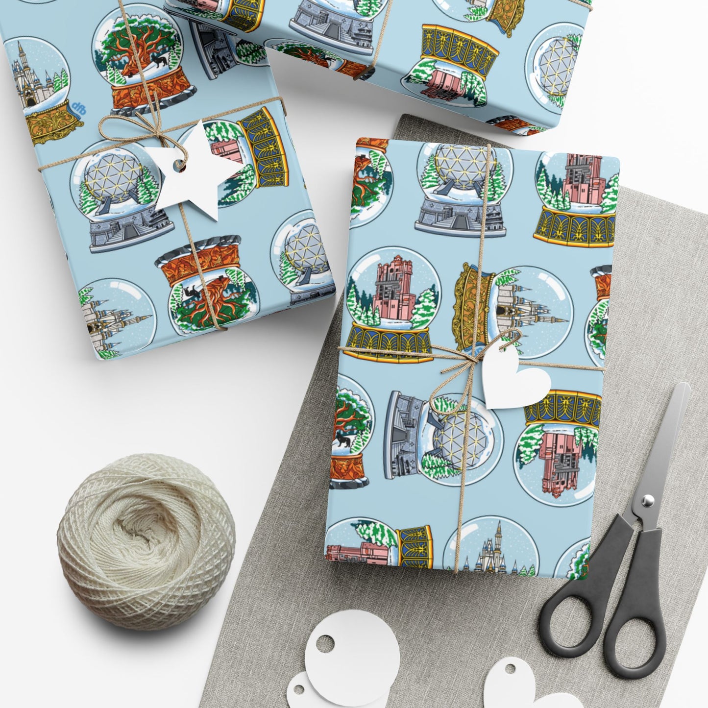 Snowglobes Park Landmarks - Gift Wrap Papers