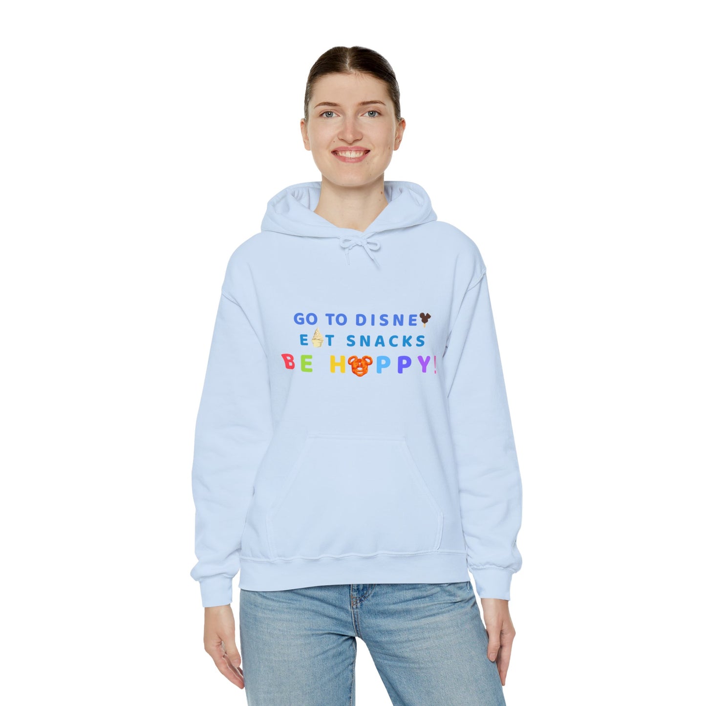 Go to Disney, Eat Snacks, Be Happy- Adult Hoodie Sweatshirt