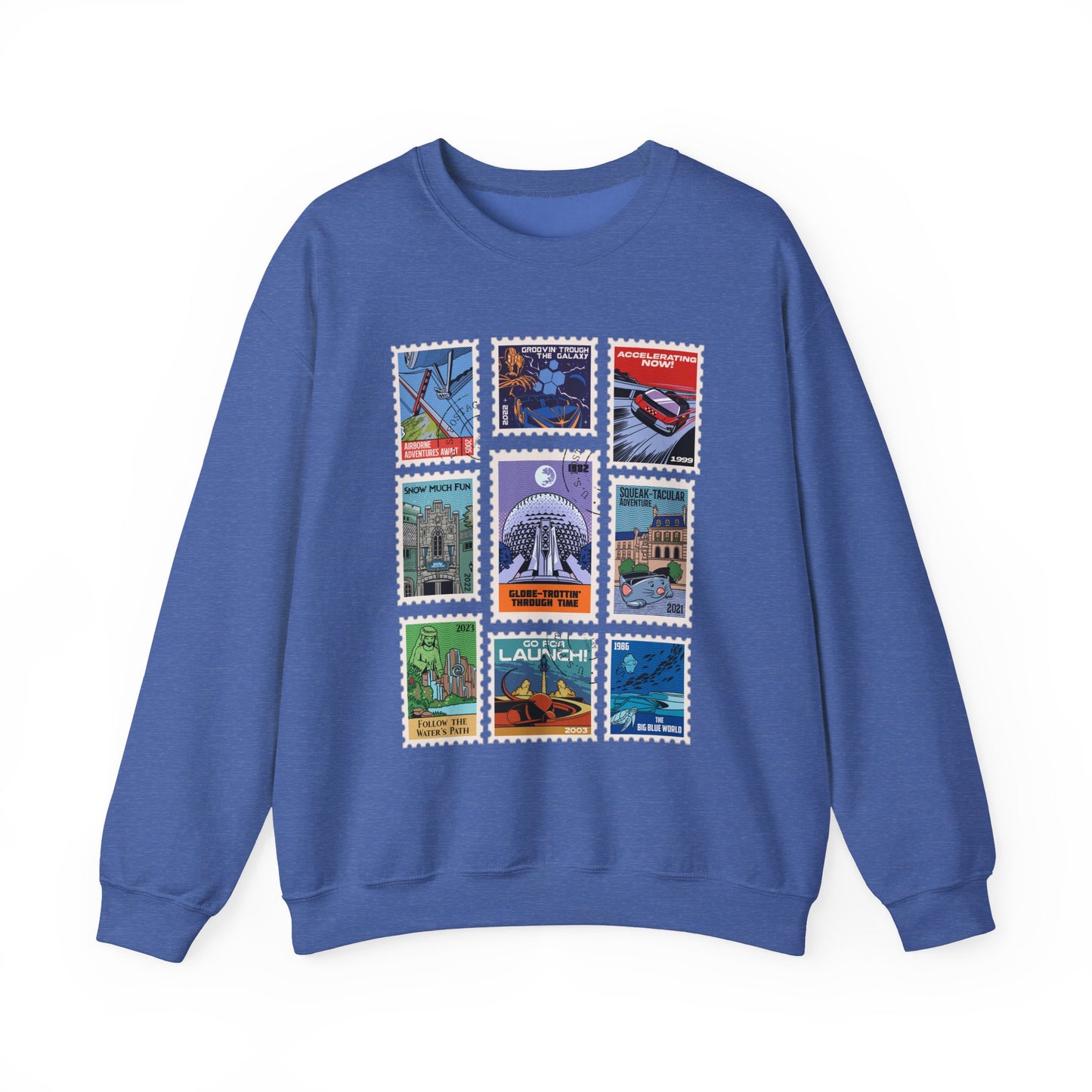 EPCOT Vintage Stamps - Adult Crewneck Sweatshirt