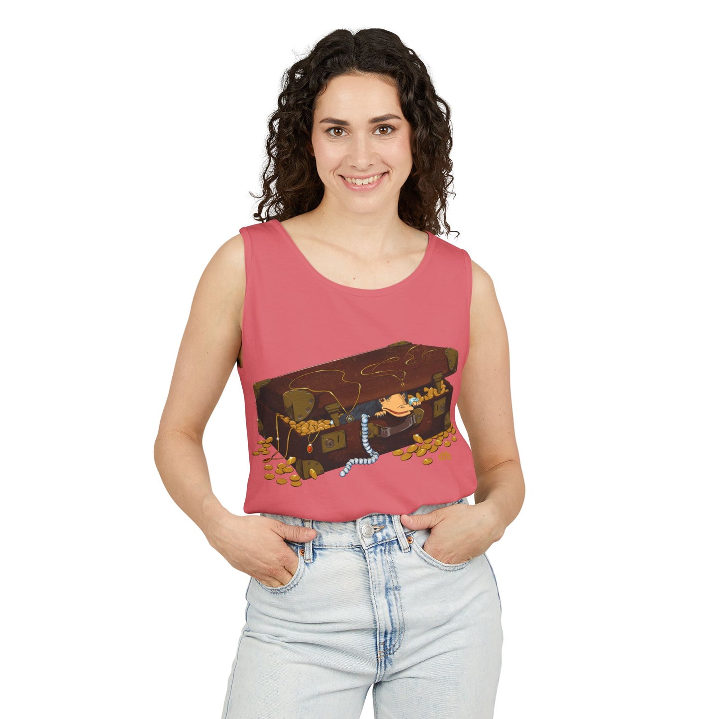 Niffler in a Suitcase - Unisex Garment-Dyed Tank Top