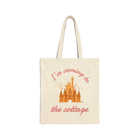I'm Coming to the Cottage - Cotton Canvas Tote Bag