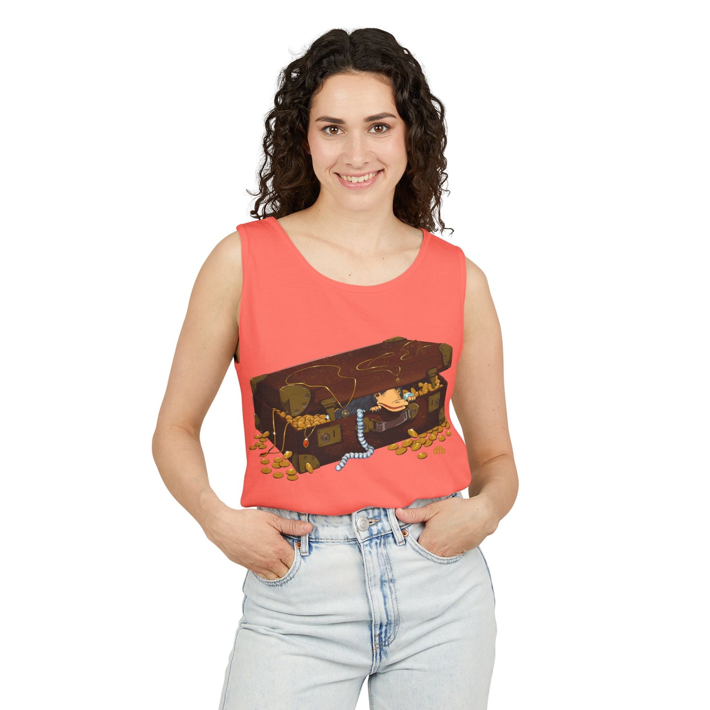Niffler in a Suitcase - Unisex Garment-Dyed Tank Top