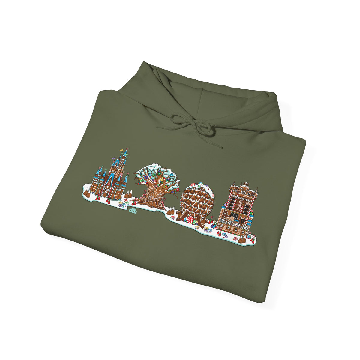 Gingerbread Park Icons -  Adult Hoodie Sweatshirt