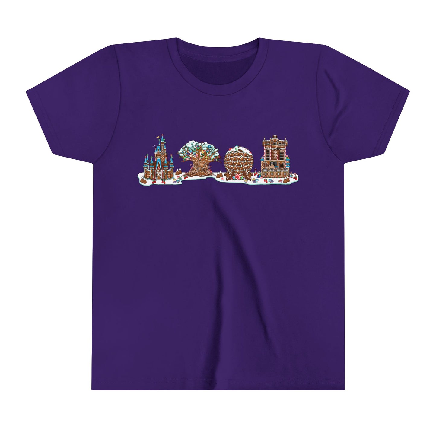 Gingerbread Park Icons - Youth Short Sleeve Tee Shirt