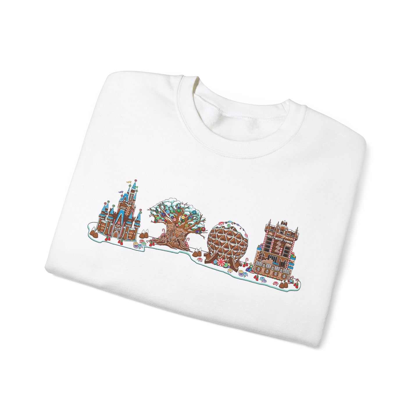 Gingerbread Park Icons - Adult Crewneck Sweatshirt