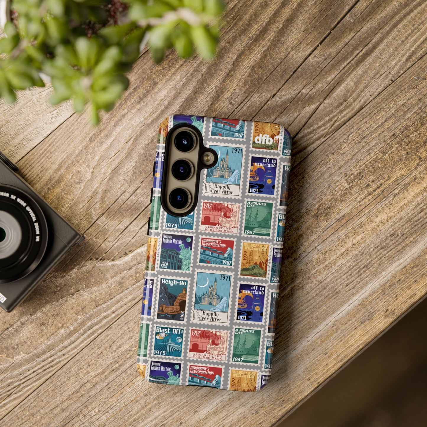 Magic Kingdom Vintage Stamps - Samsung Galaxy & Google Pixel Phone Case