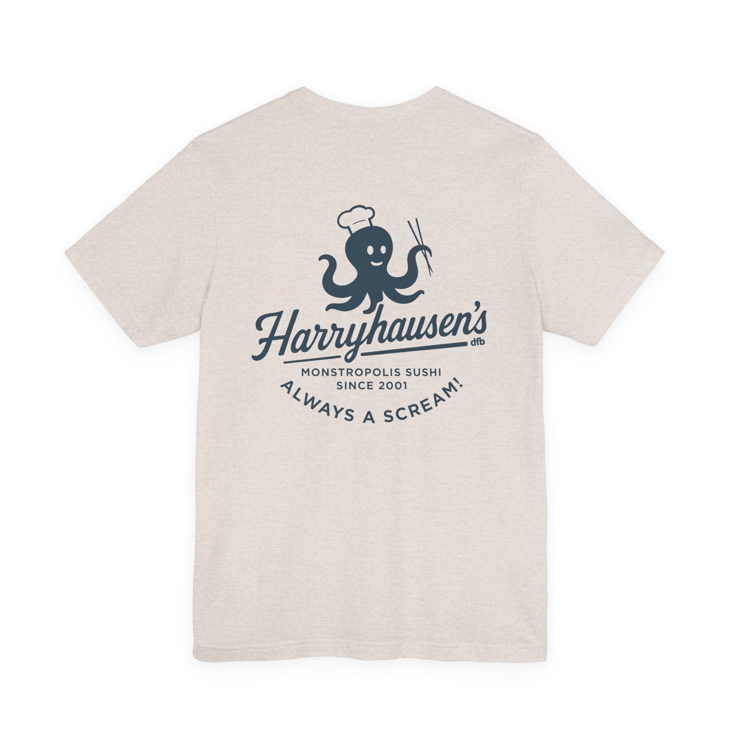 Harryhausen's - Front & Back - Adult Tee Shirt