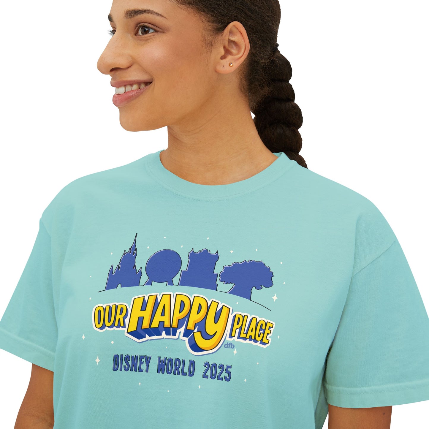 Our Happy Place 2025 - Family Matching Tee - Women's Boxy Tee