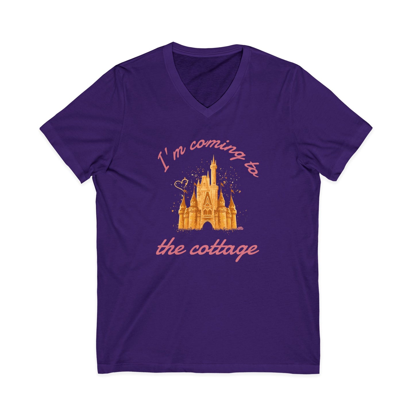 I'm Coming to the Cottage - Short Sleeve V-Neck Tee