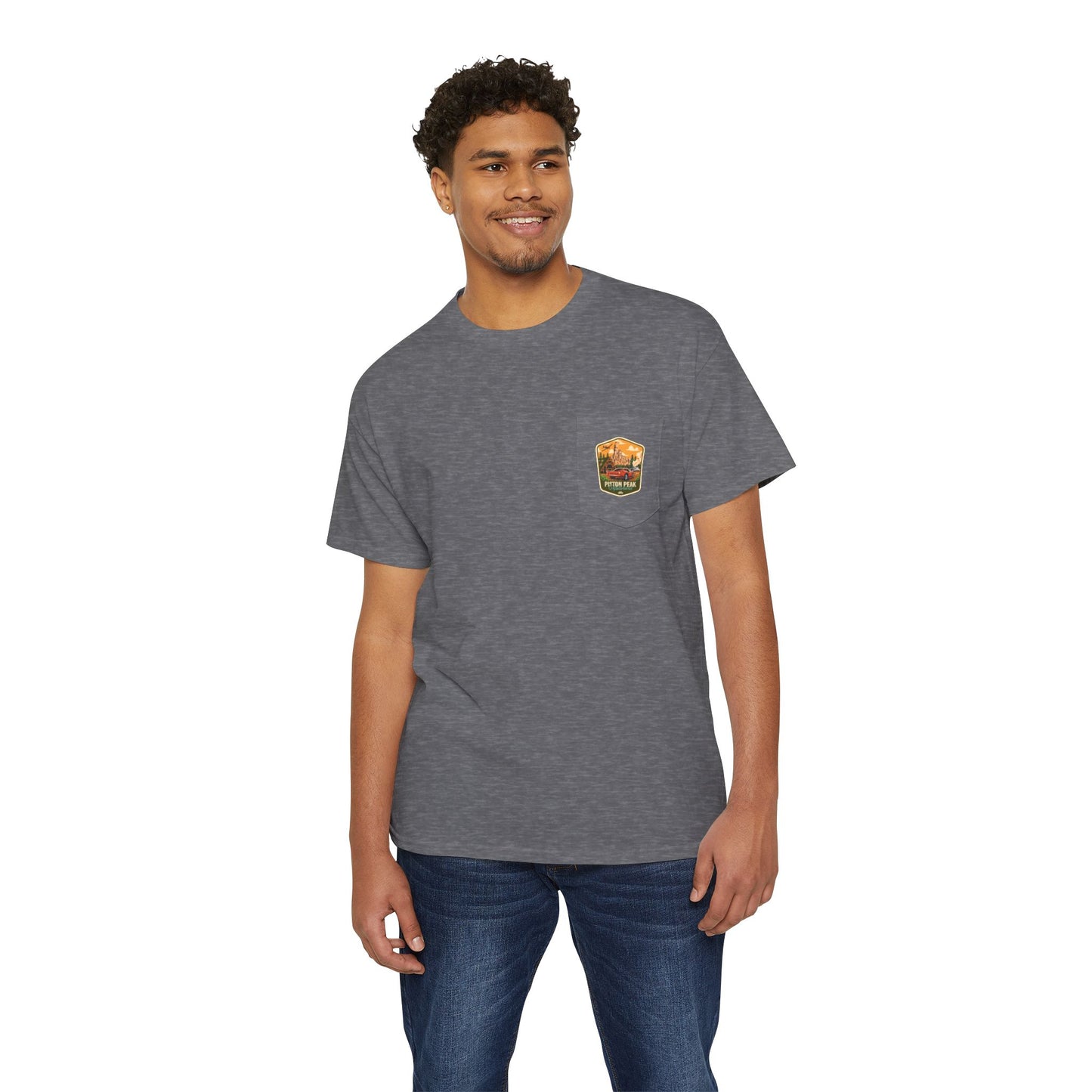 Piston Peak - Unisex Heavy Cotton Pocket Tee