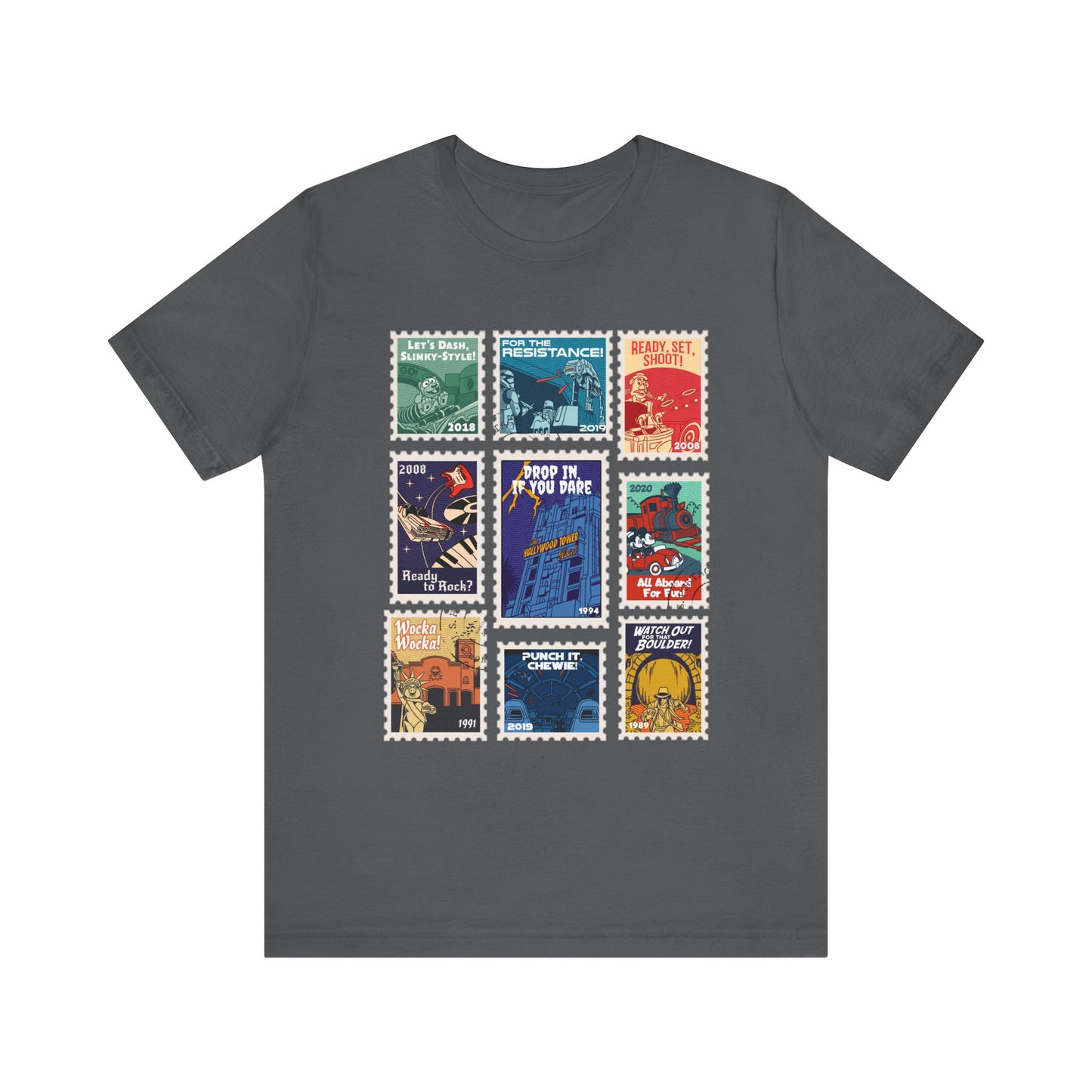 Hollywood Studios Vintage Stamps - Adult Tee Shirt