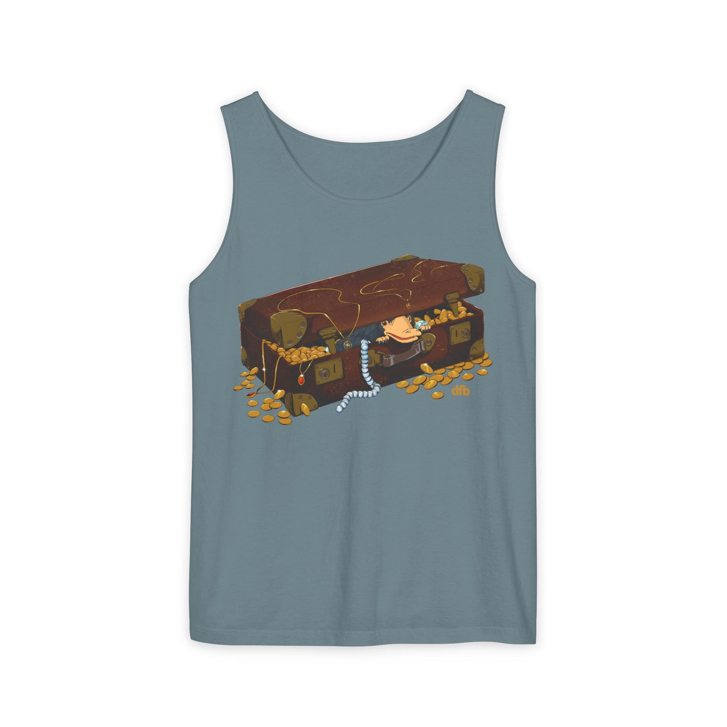 Niffler in a Suitcase - Unisex Garment-Dyed Tank Top