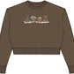 Gingerbread Park Icons - Womens Relaxed Crop Crewneck