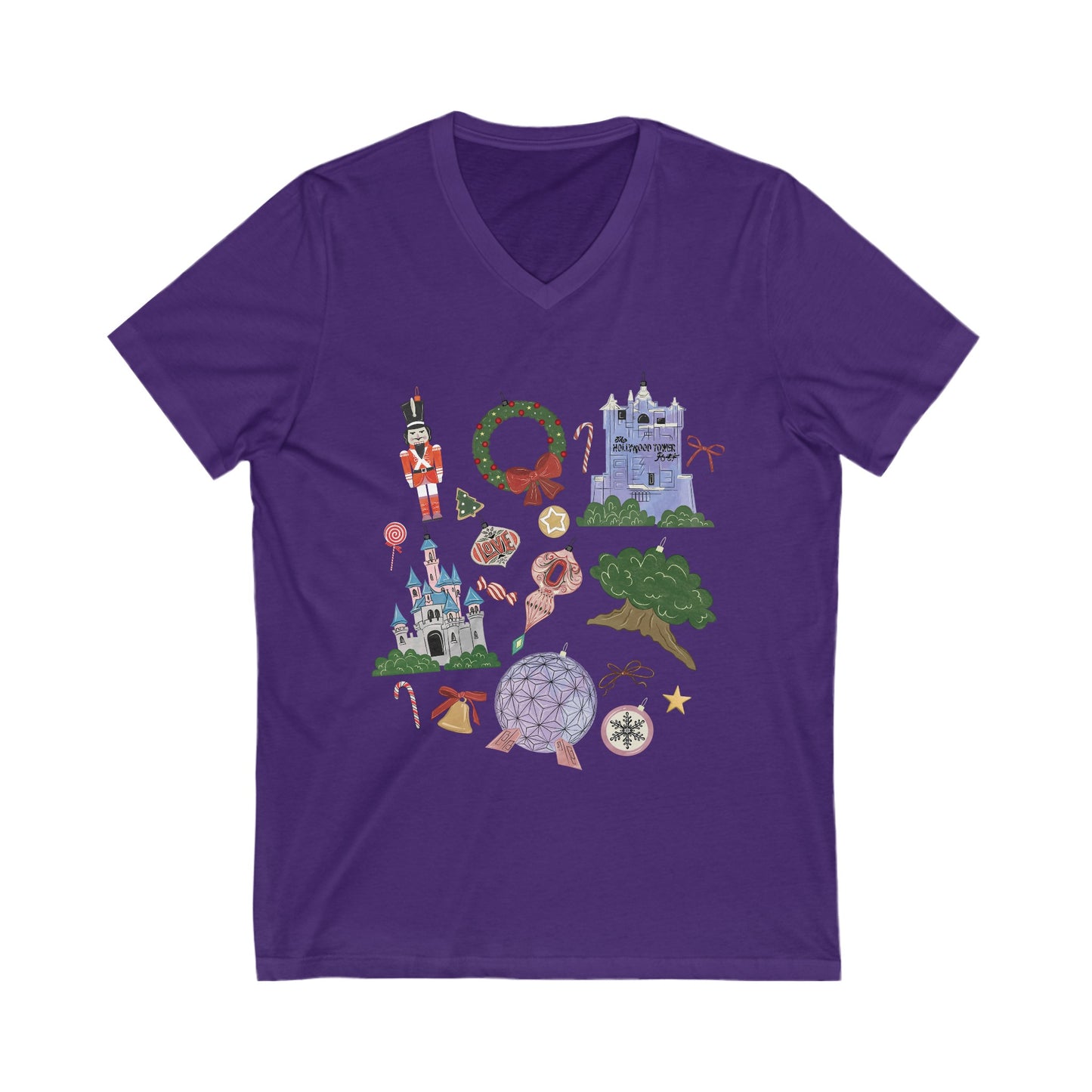 Park Icons Vintage Ornaments - Short Sleeve V-Neck Tee