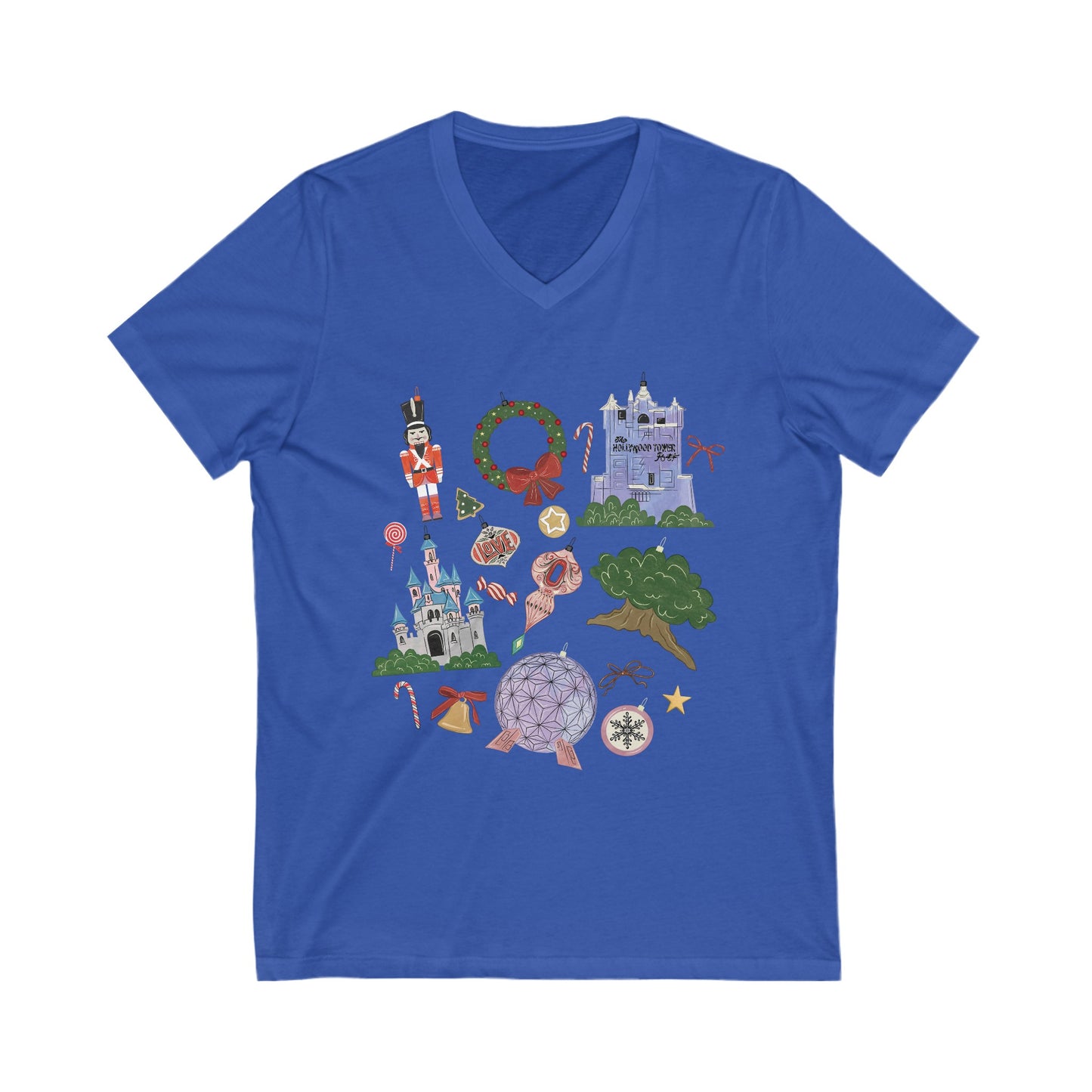 Park Icons Vintage Ornaments - Short Sleeve V-Neck Tee