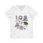 Park Icons Vintage Ornaments - Short Sleeve V-Neck Tee