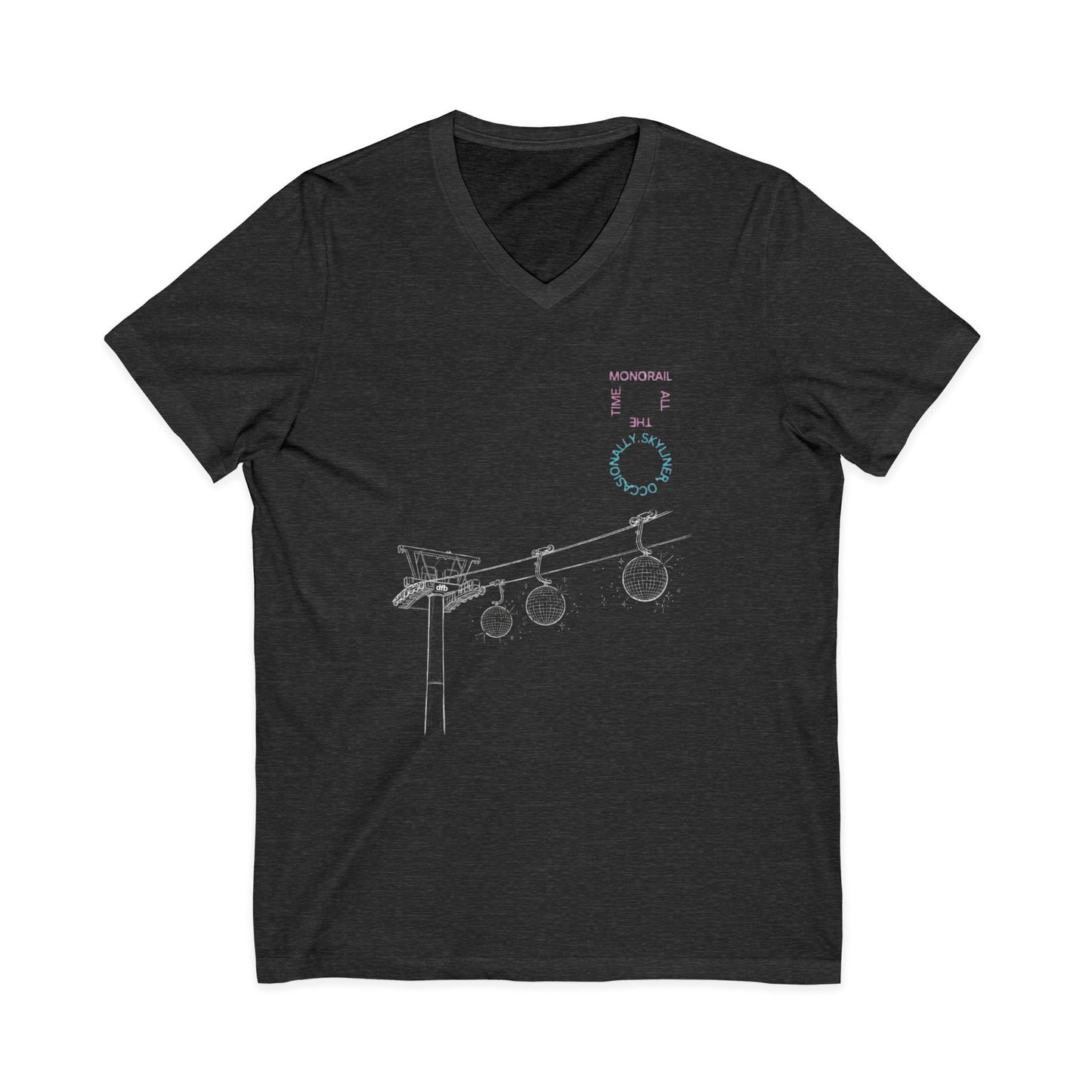 Monorail All The Time - Short Sleeve V-Neck Tee