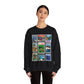 Animal Kingdom Vintage Stamps - Adult Crewneck Sweatshirt