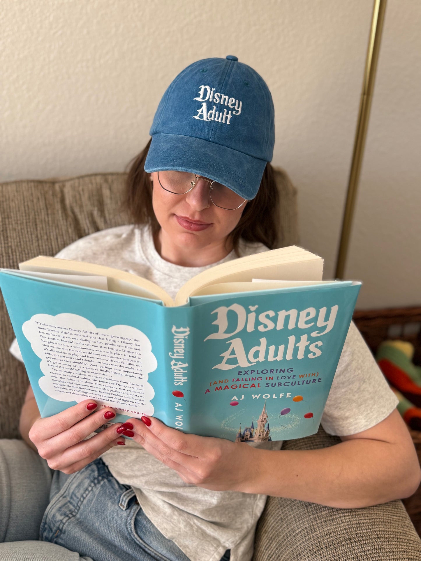 The Perfect Gift Set - SIGNED Disney Adults Book AND Disney Adult Embroidered Baseball Hat