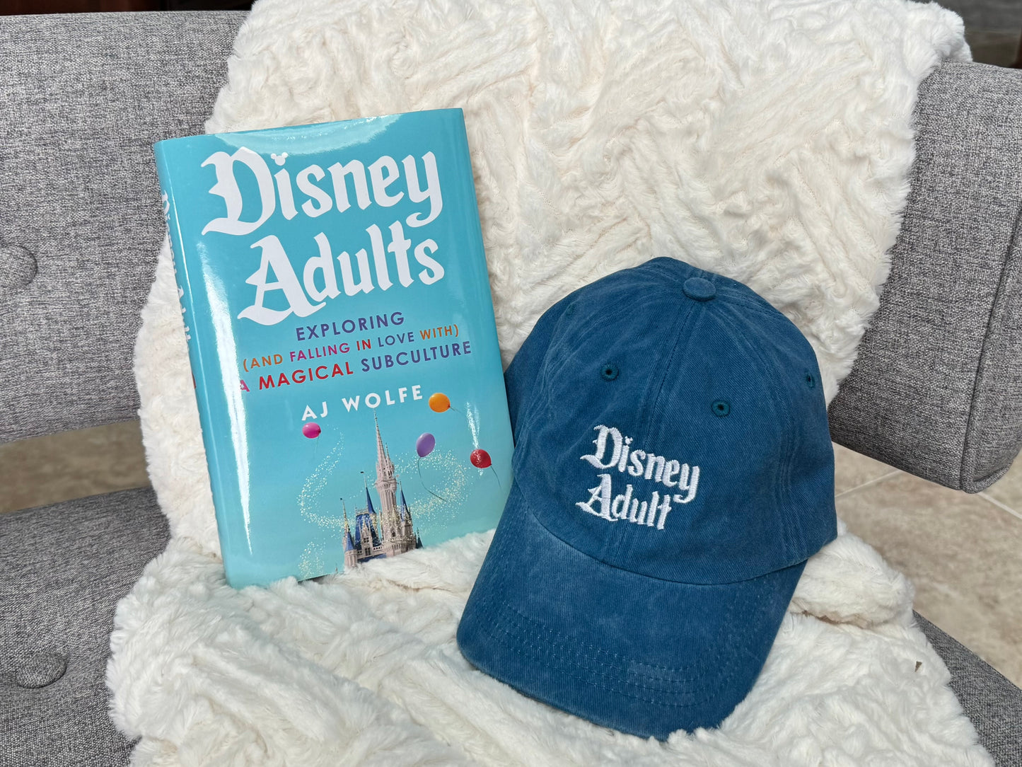 The Perfect Gift Set - SIGNED Disney Adults Book AND Disney Adult Embroidered Baseball Hat
