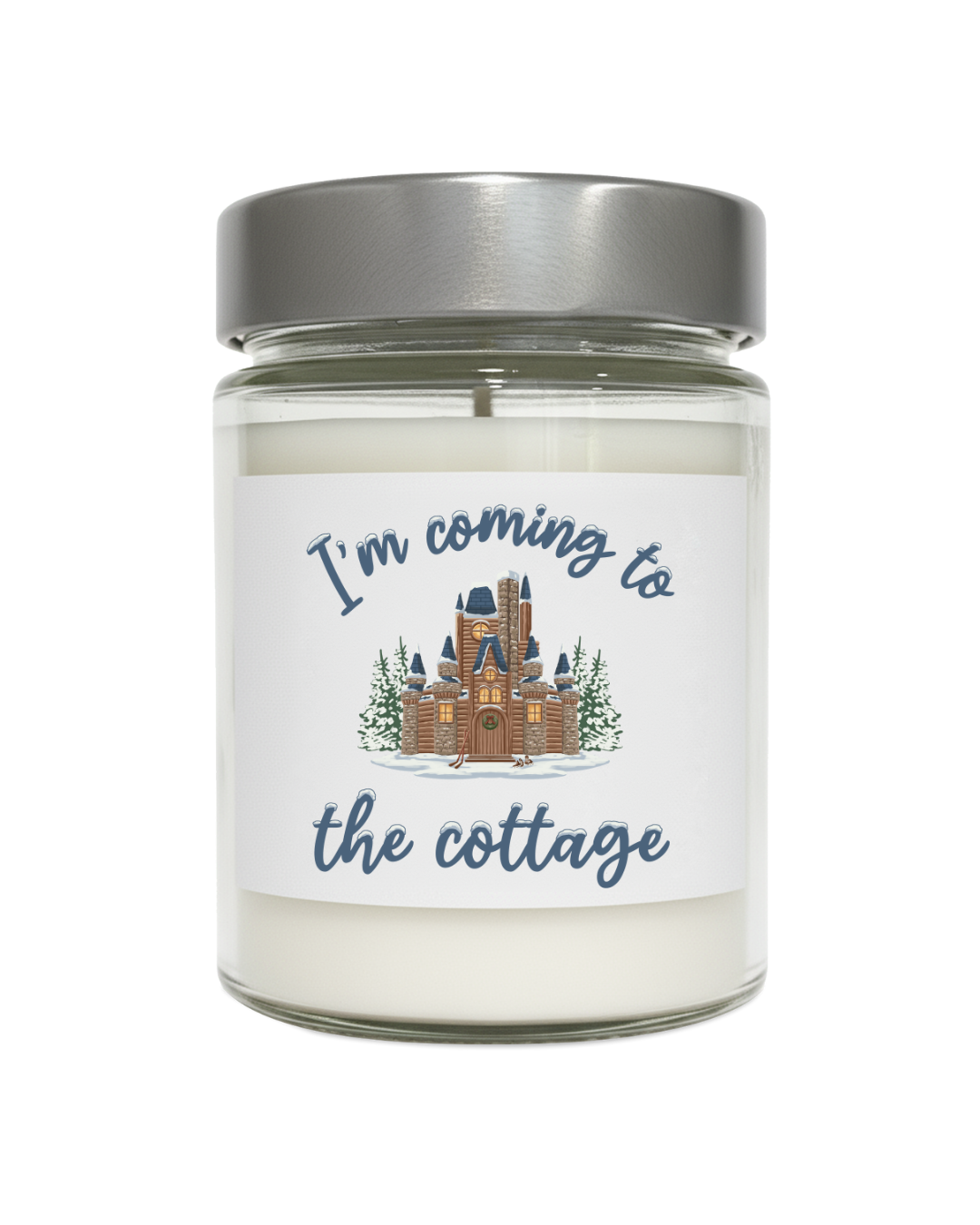 Snowy Cabin Caste, I'm Coming to the Cottage - Soy Wax Candle in Jar, 9oz