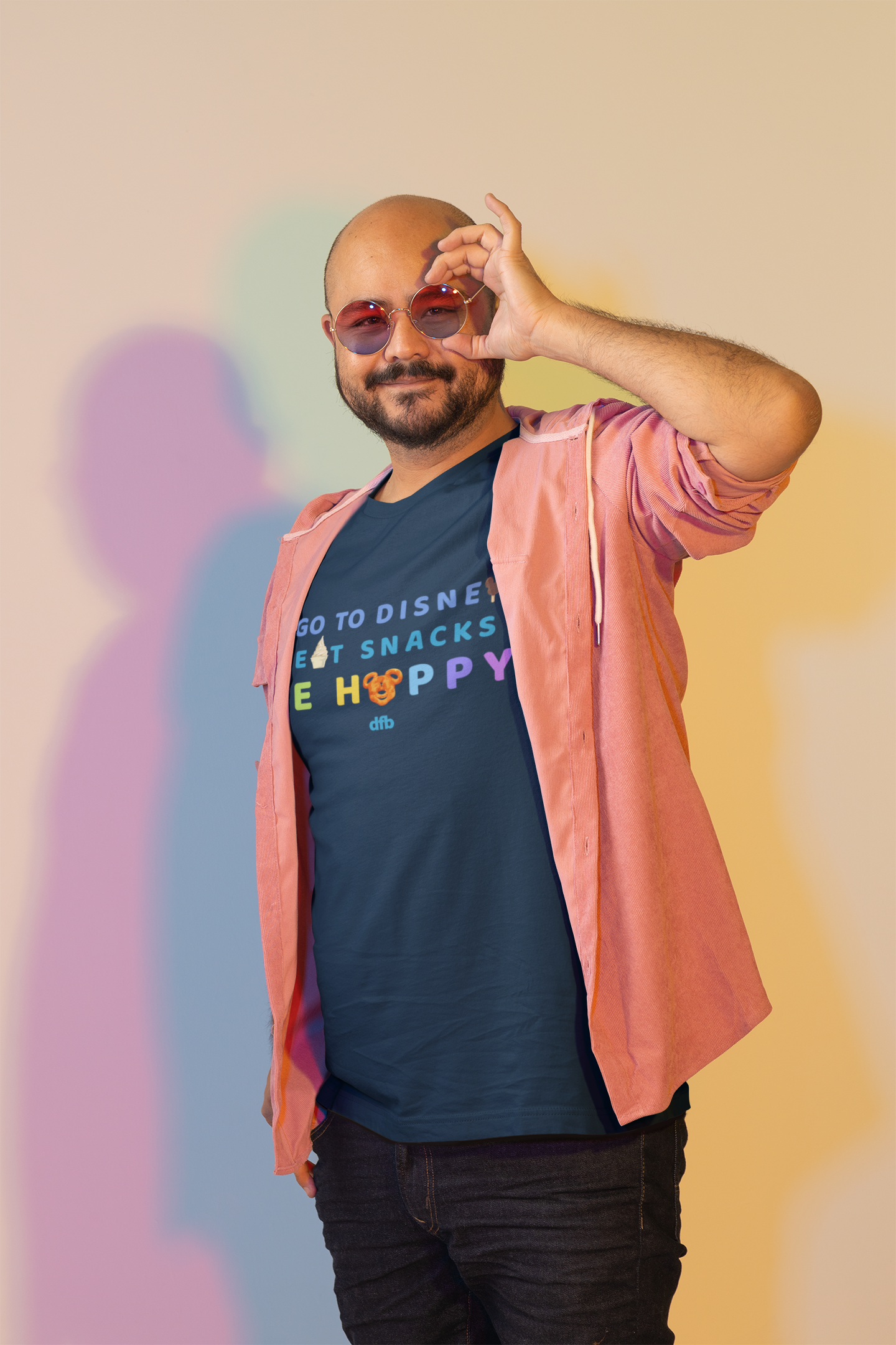 Go to Disney, Eat Snacks, Be Happy - Adult Tee Shirt