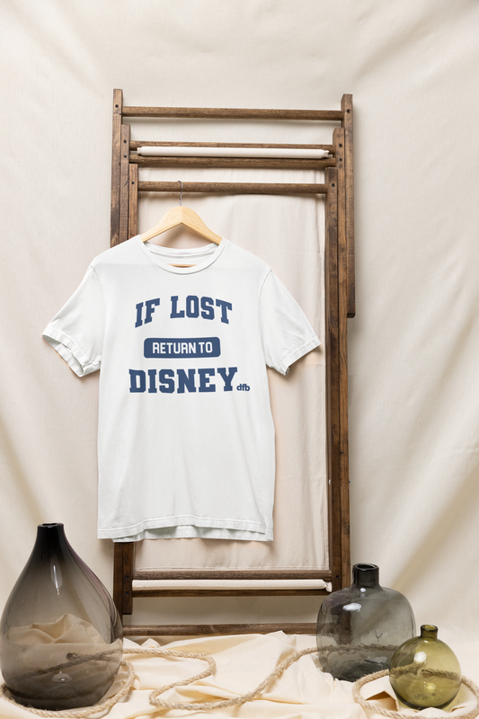 If Lost, Return to the Parks Blue Text - Adult Tee