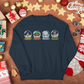 Park Landmarks in Snowglobes, Classic Cinderella Castle Colors - Adult Crewneck Sweatshirt
