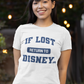 If Lost, Return to the Parks Blue Text - Adult Tee
