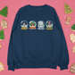 Park Landmarks in Snowglobes, Classic Cinderella Castle Colors - Adult Crewneck Sweatshirt