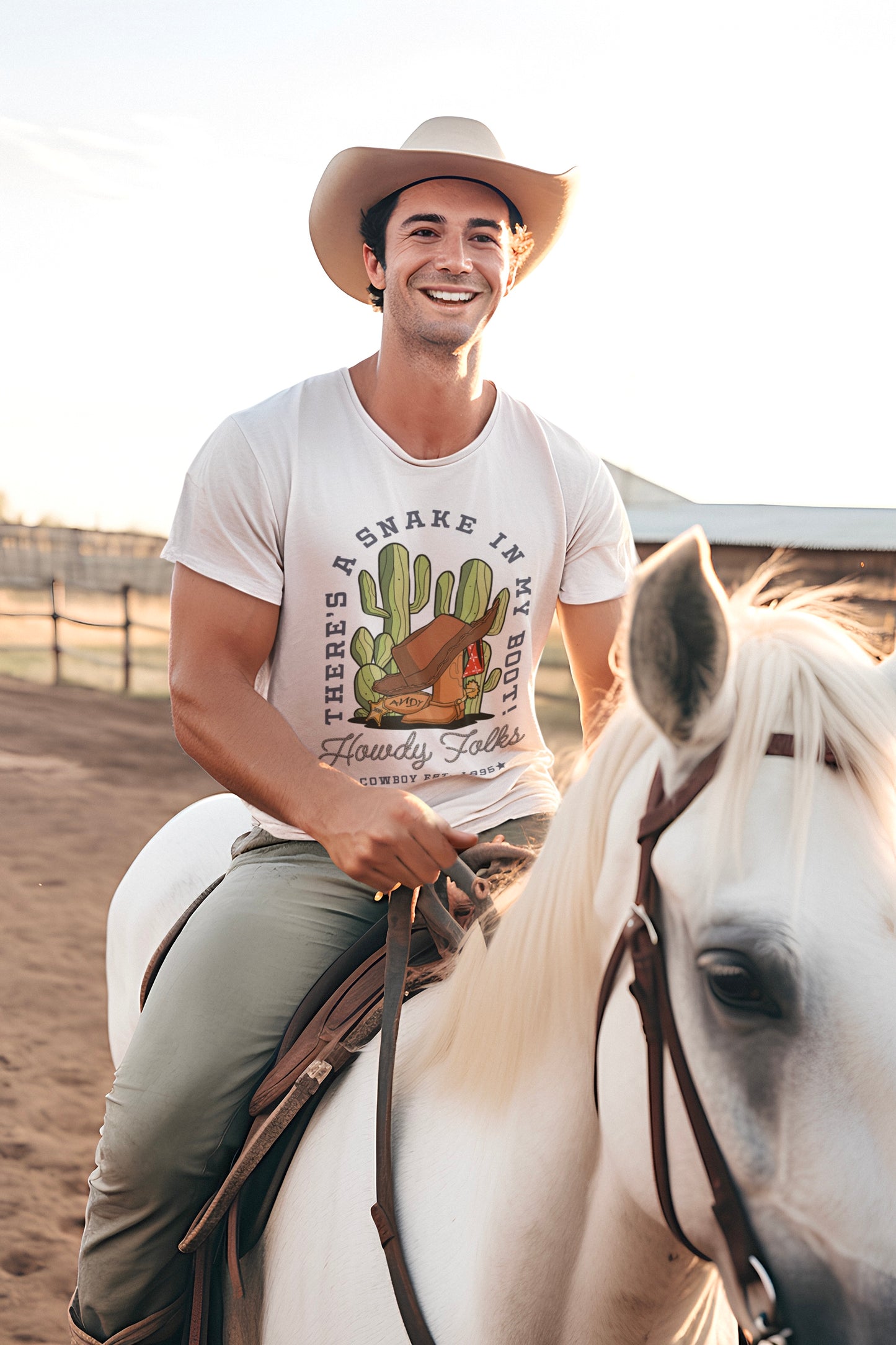 Rootin Tootin - Short Sleeve V-Neck Tee